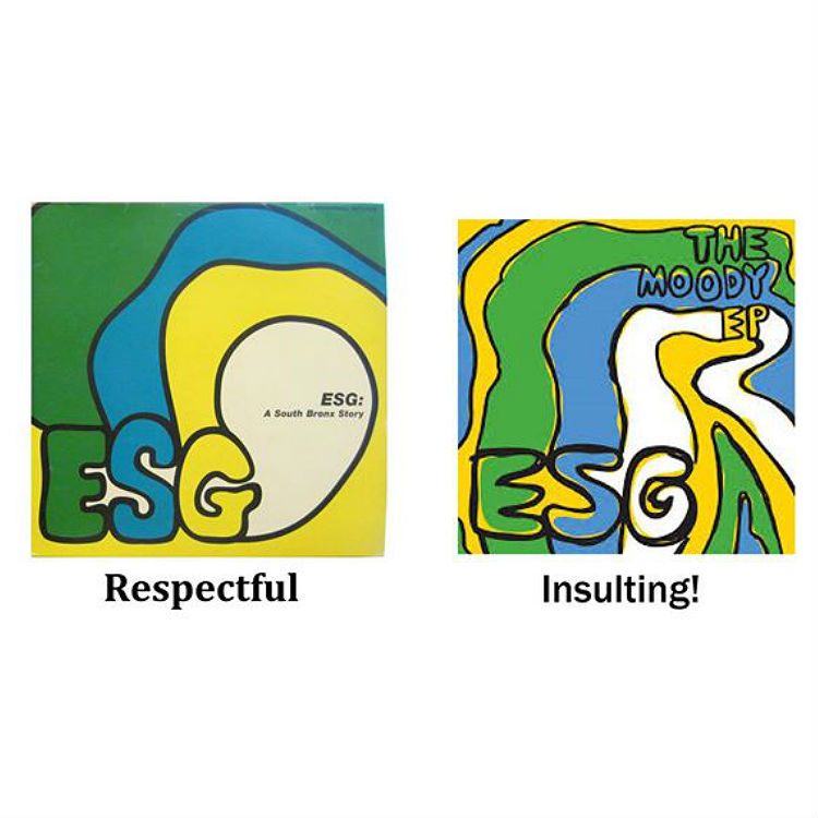 ESG Moody EP artwork called insulting by Renee Scroggins